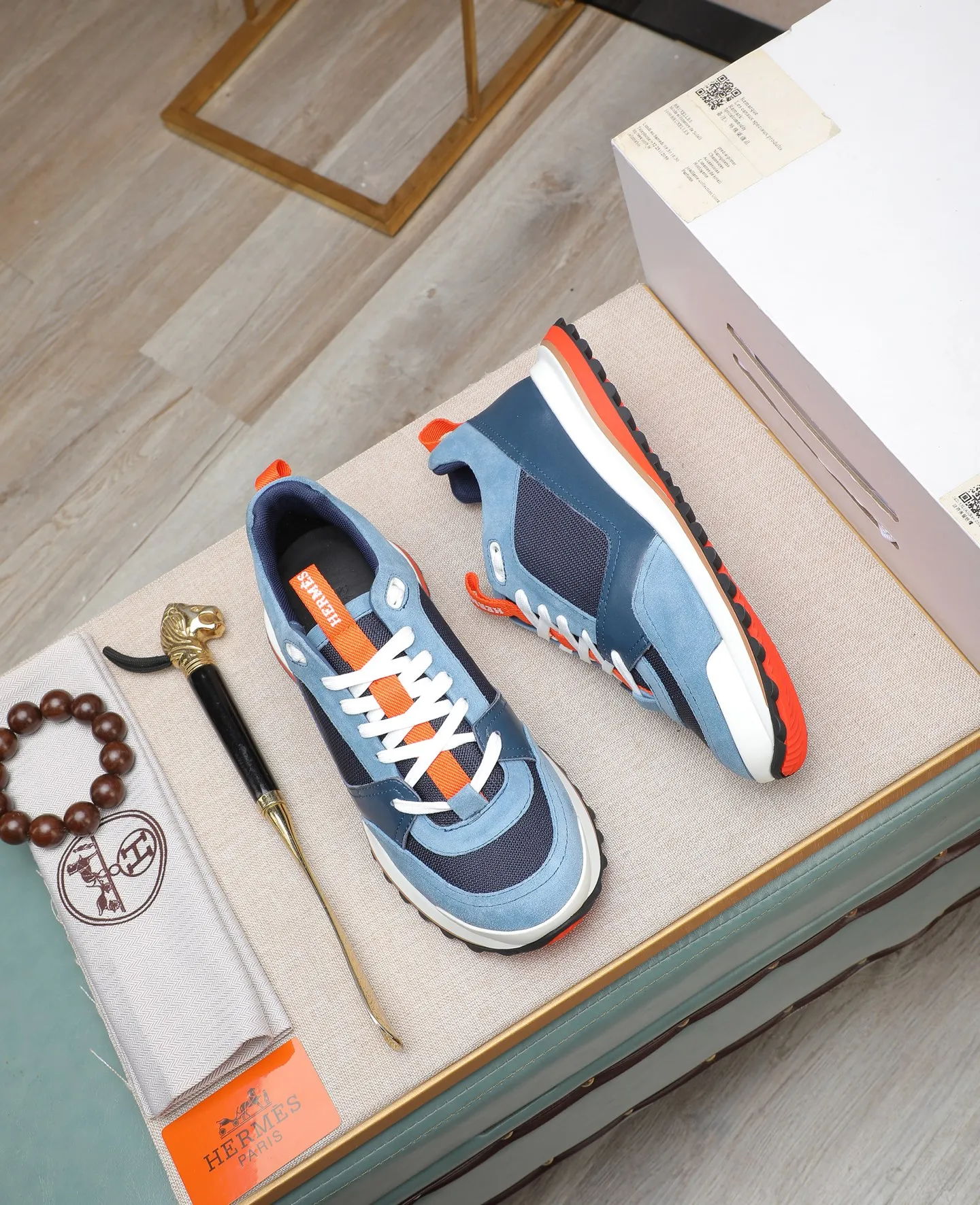 Men's shoes 💰760 Hermes🐴 25ss new autumn and winter products! Classic boot shape + British color matching design, imported calfskin, classic and durable! The original inverted mold last, the ultimate 1:1 shape, and the imported high-end cowhide presents a refined texture! Open the mold to customize the A-grade high-density private mold outsole with luxurious packaging! - Unique quality, 39-44 (38 45 46 customized)